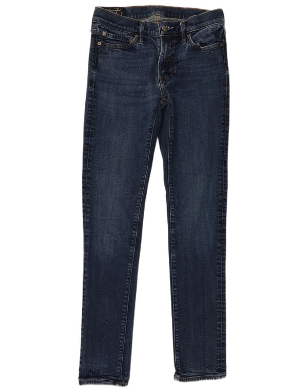 Blugi skinny Langdon Abercrombie & Fitch pentru femei W29 L32 bumbac albastru