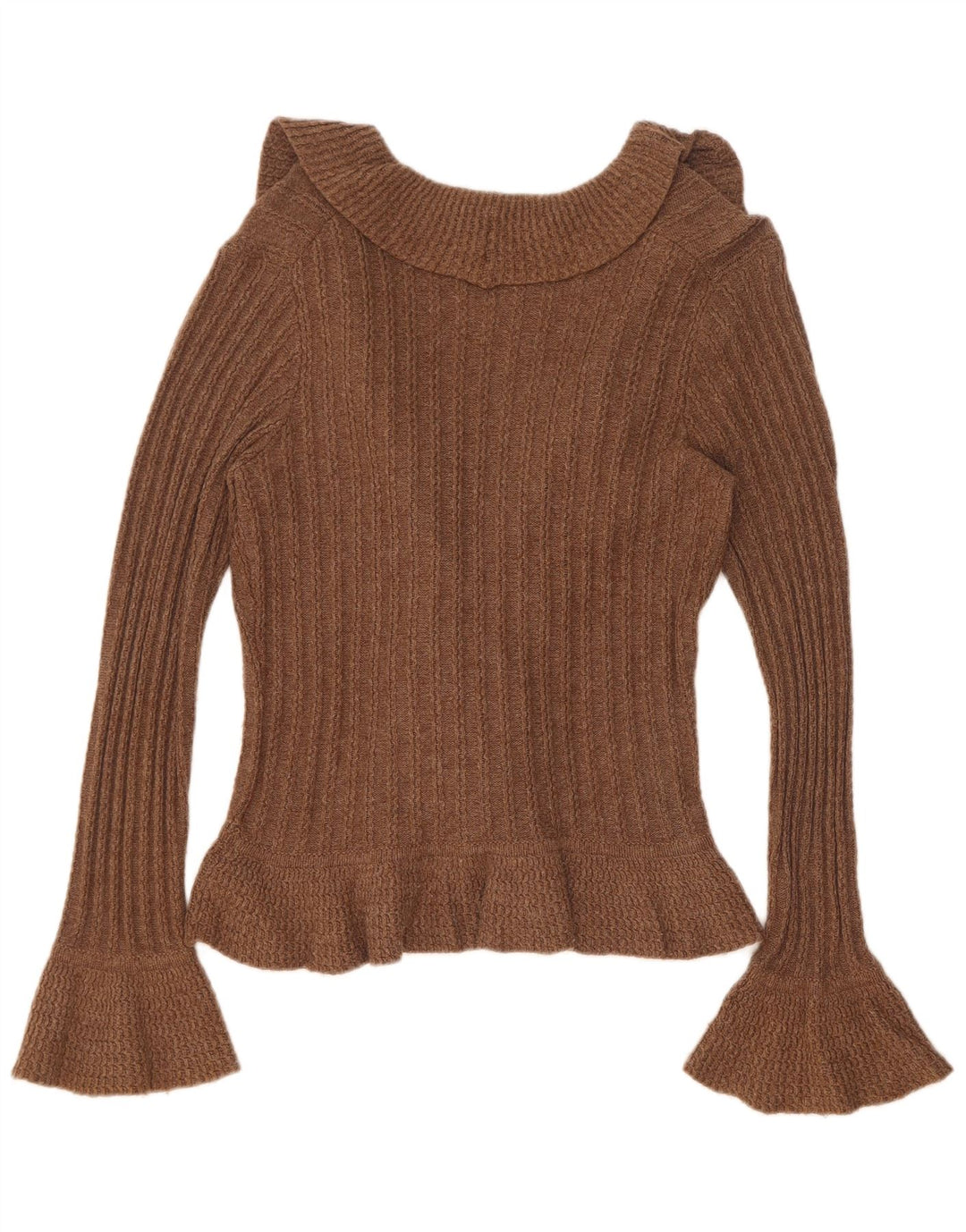 Pulover cardigan pentru femei Marks & Spencer UK 12, bumbac maro mediu