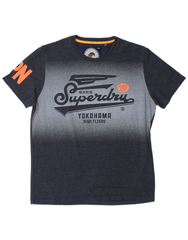 Tricou grafic pentru bărbați Superdry Top 2XL, gri, bumbac color bloc