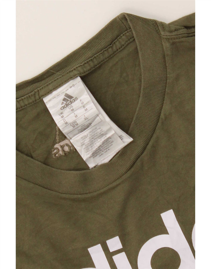 Tricou grafic pentru bărbați Adidas Top Mediu Kaki Bumbac