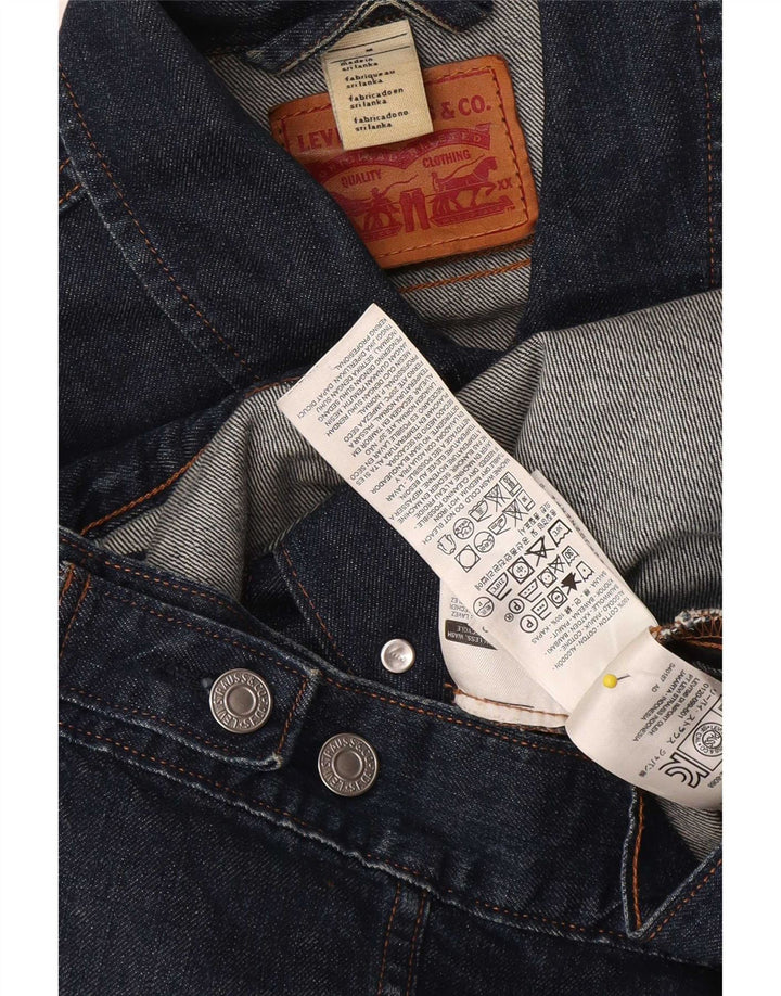 Jachetă Levi's Crop Denim pentru femei UK 12 Medium Bleumarin Bumbac