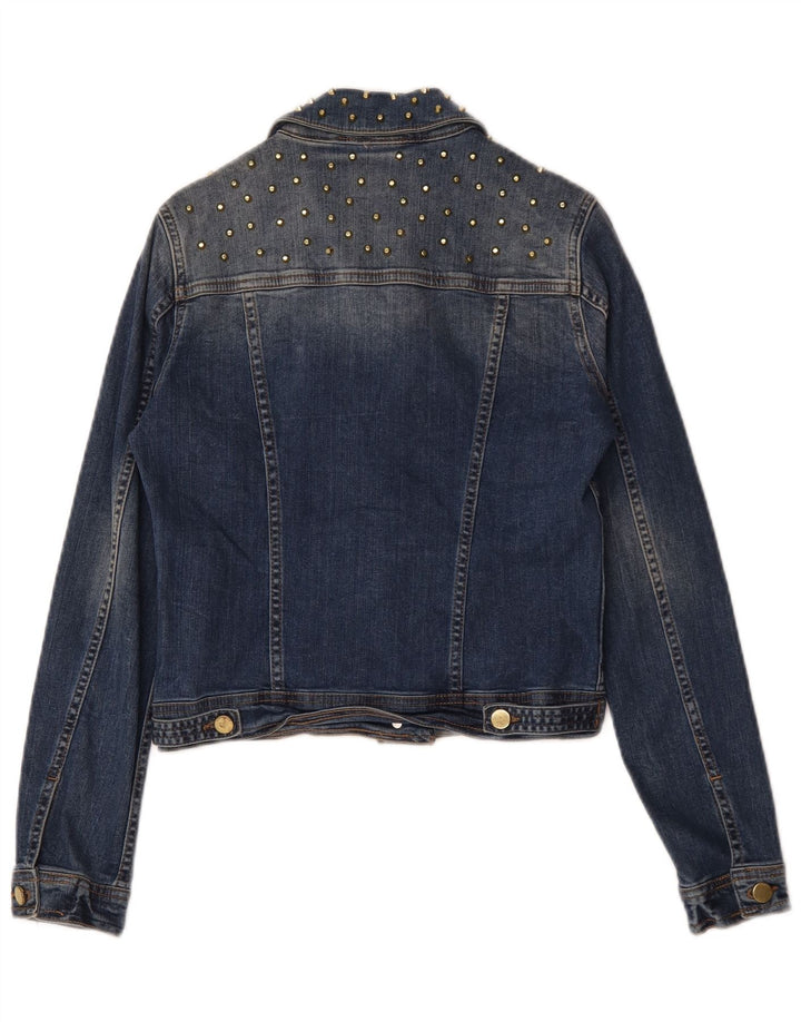 Jachetă de denim scurtă pentru femei Zara UK 10 mic, albastru, bumbac
