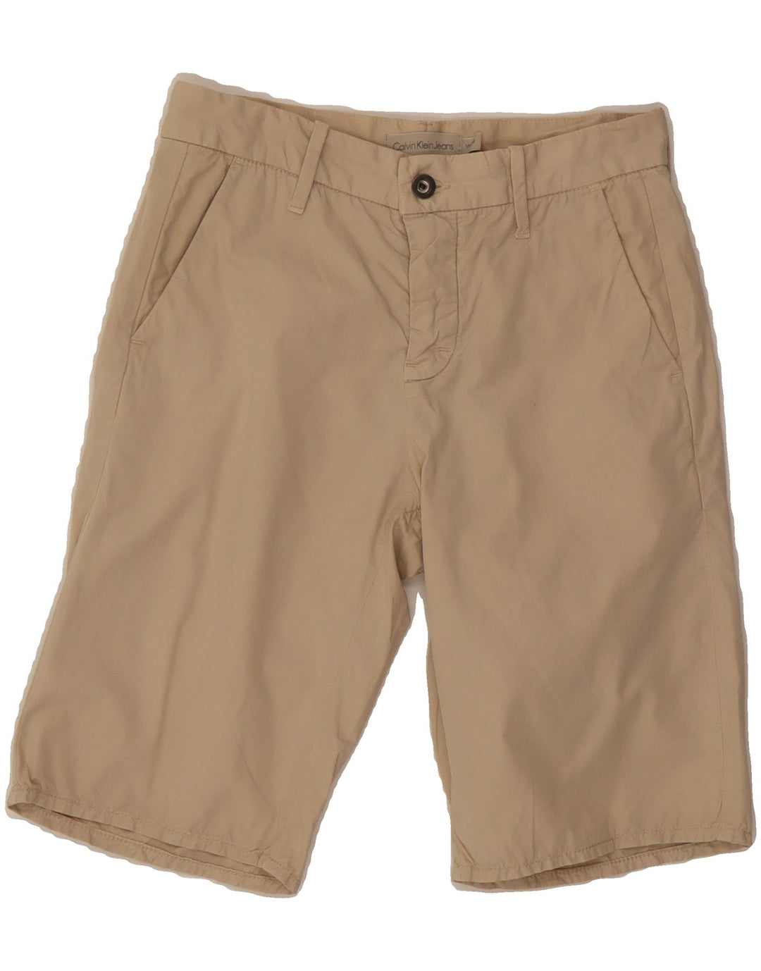 CALVIN KLEIN Mens Chino Shorts W28 Small Beige Cotton Vintage Calvin Klein and Second-Hand Calvin Klein from Messina Hembry 