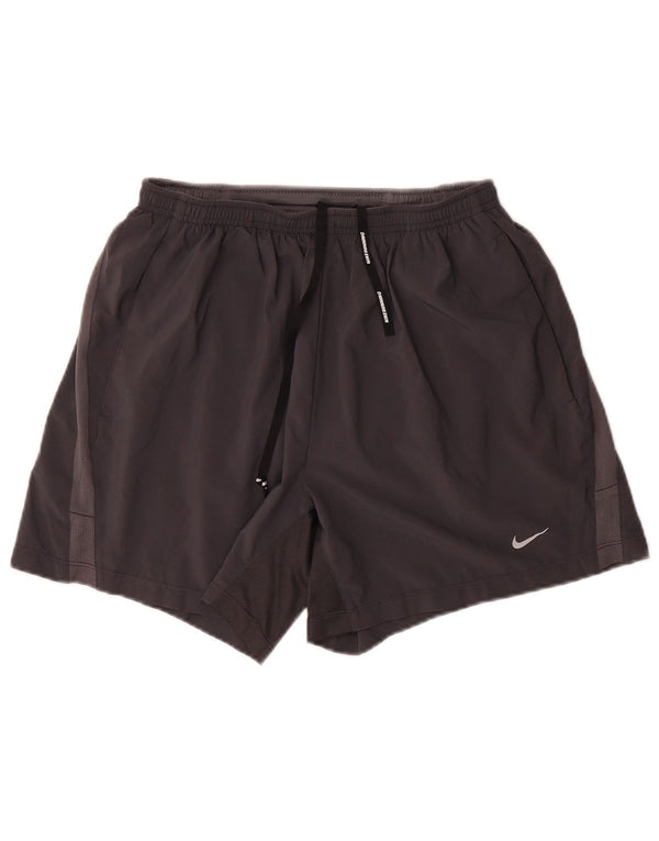 Pantaloni scurți sport Nike pentru bărbați, gri mediu, poliester