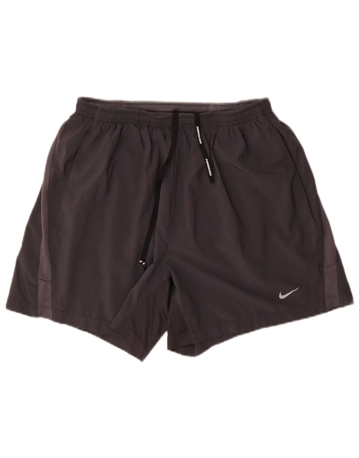 Pantaloni scurți sport Nike pentru bărbați, gri mediu, poliester