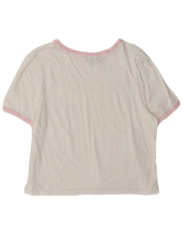 ME+EM Tricou pentru femei Top UK 14, mare, alb, din bumbac color bloc
