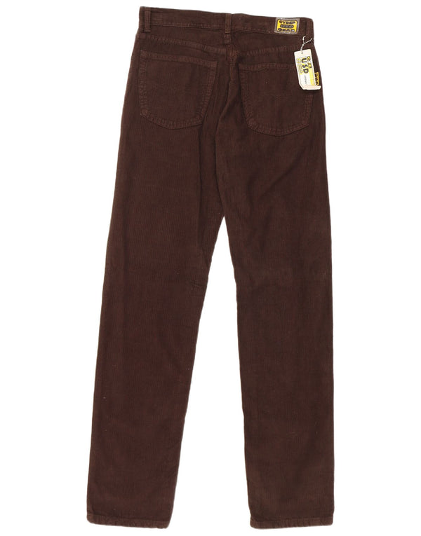 Pantaloni drepți din velur pentru bărbați vintage W33 L33 bumbac maro