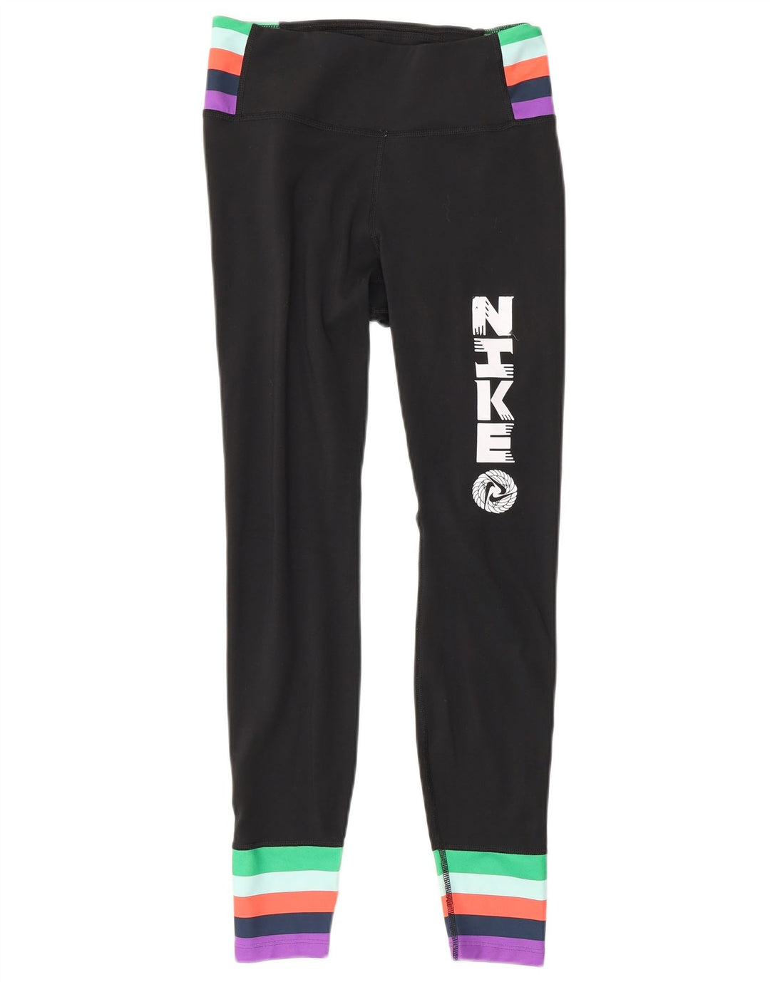 Leggings grafic Nike pentru femei UK 6 XS, negru, poliester