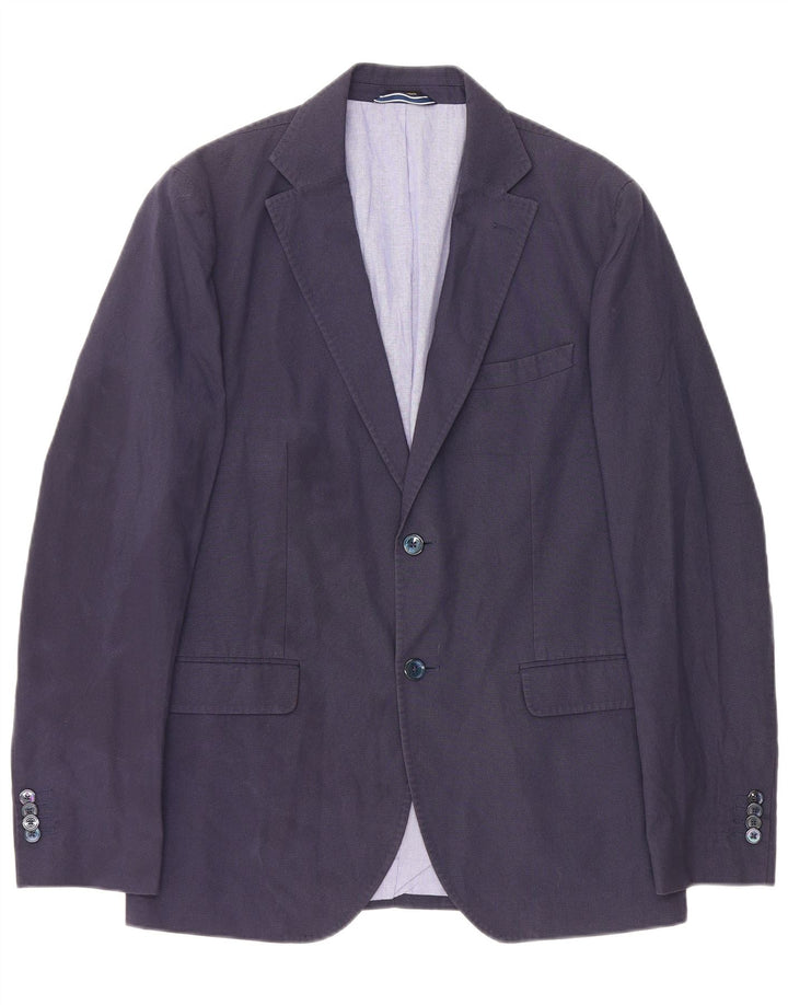 Blazer Massimo Dutti pentru bărbați, cu 2 nasturi, EU 52, mare, bleumarin, picioare de găină