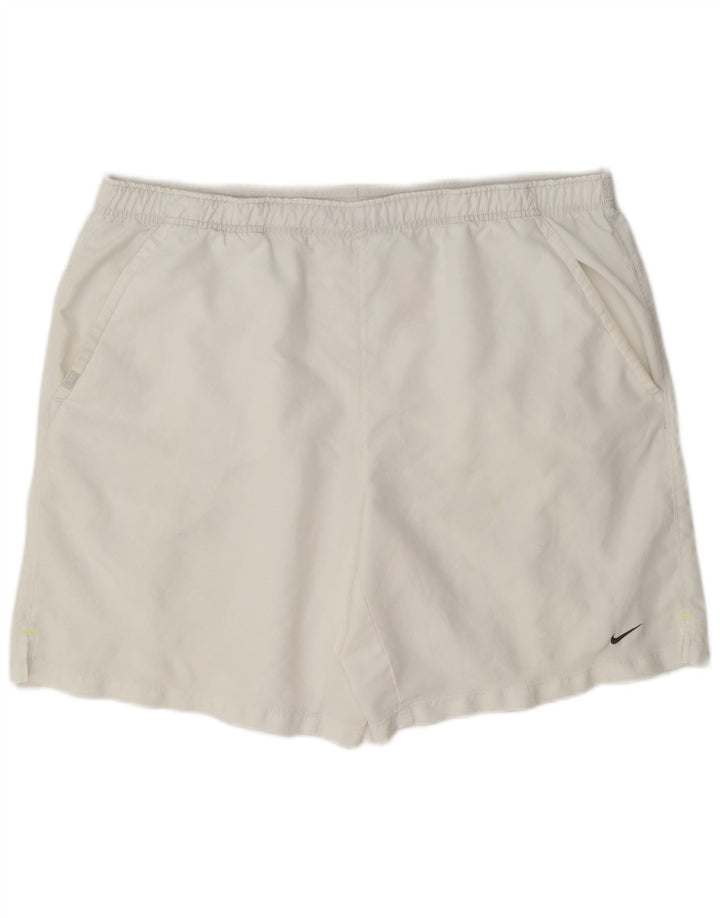 Pantaloni scurți sport Nike pentru bărbați XL, alb, poliester