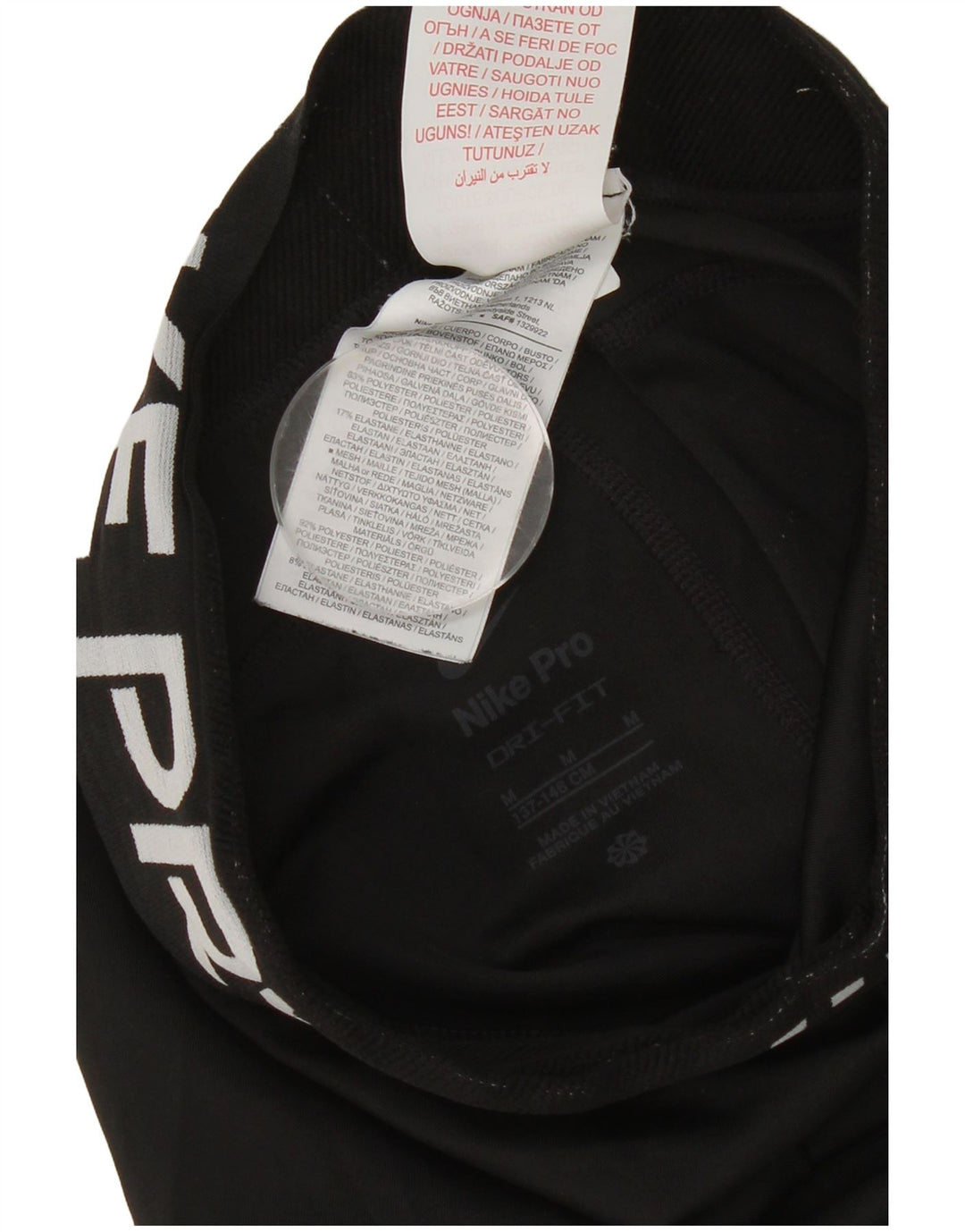 Leggings grafic Nike Dri Fit pentru băieți 10-11 ani, mediu negru, colorblock