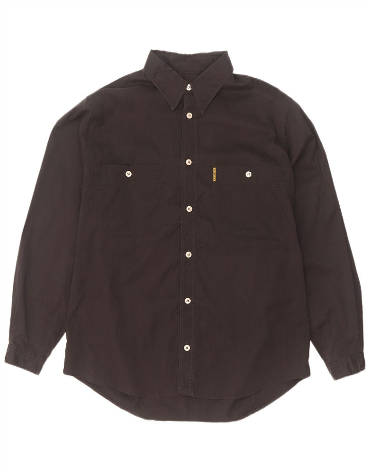 Cămașă pentru bărbați Armani Jeans, bumbac mediu negru
