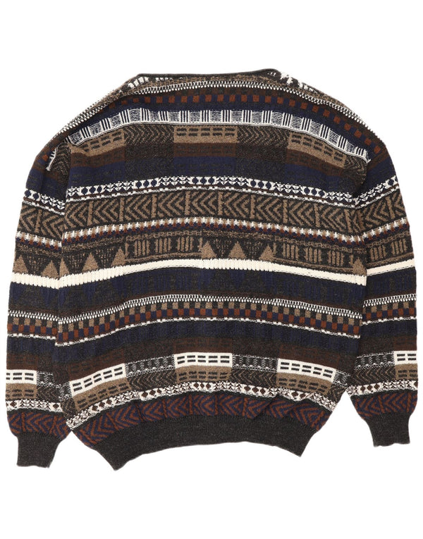 ALLISON WINGATE Pulover cardigan pentru bărbați IT 56 2XL Multicolor Fair Isle