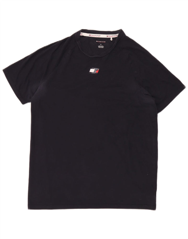 Tricou pentru bărbați Tommy Hilfiger Top mediu din bumbac bleumarin