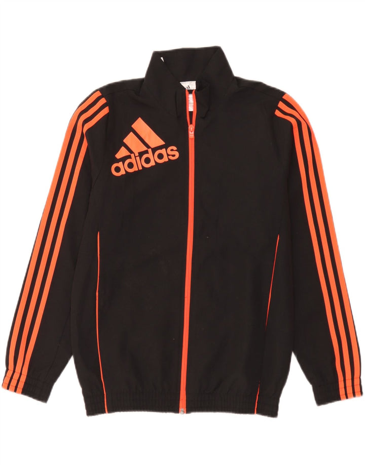 Adidas Boys Graphic Trening Top Jachetă 11-12 ani Poliester negru