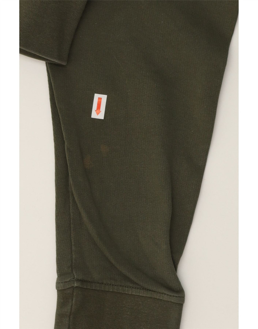 ADIDAS Womens Oversized Sweatshirt Jumper UK 12 Medium Khaki Colourblock Vintage Adidas and Second-Hand Adidas from Messina Hembry 