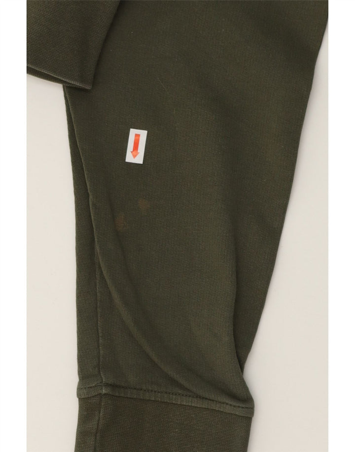 ADIDAS Womens Oversized Sweatshirt Jumper UK 12 Medium Khaki Colourblock Vintage Adidas and Second-Hand Adidas from Messina Hembry 