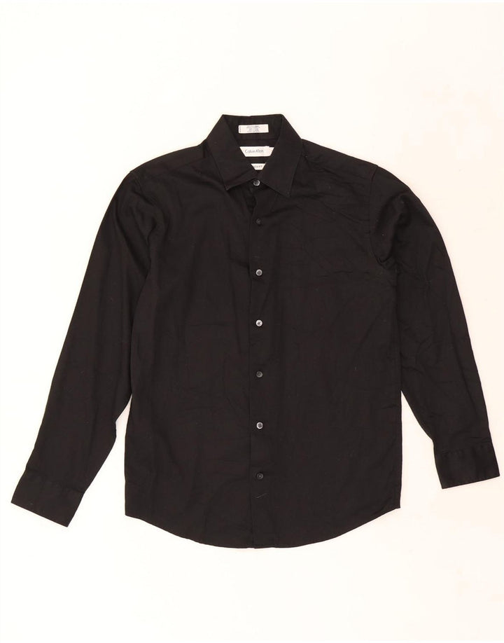 Cămașă Calvin Klein Băieți 13-14 Ani Bumbac Negru