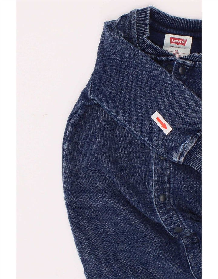 Salopetă Levi's cu mânecă lungă pentru bebeluși, 3-6 luni, bleumarin
