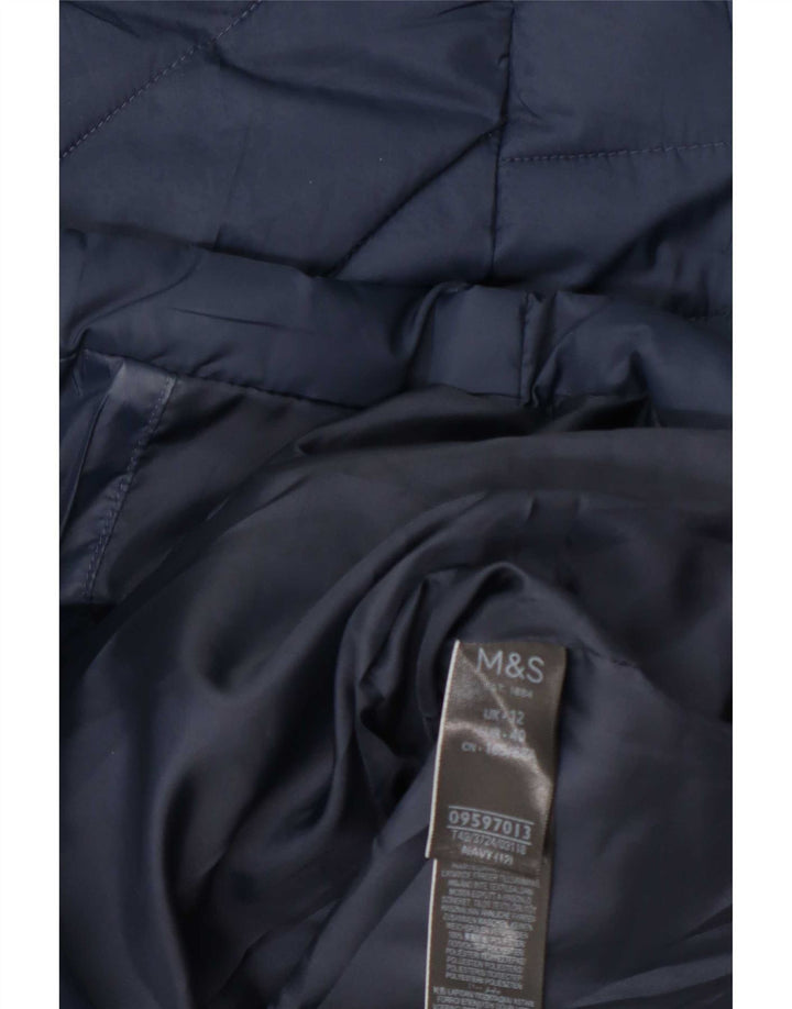 Palton căptușit pentru femei Marks & Spencer UK 12 Poliester mediu bleumarin