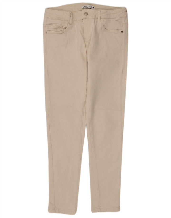 Blugi skinny de damă ZARA EU 40 Medium W30 L27 alb