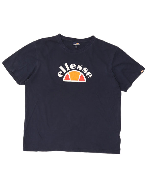 Tricou grafic pentru bărbați ELLESSE Top XL Bumbac bleumarin