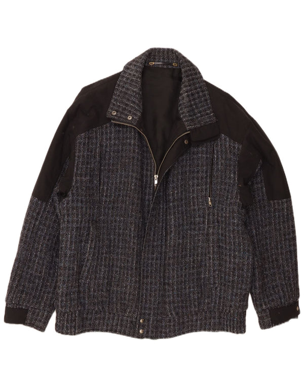 Bomber Vintage pentru bărbați IT 54 2XL Lână cu carouri gri