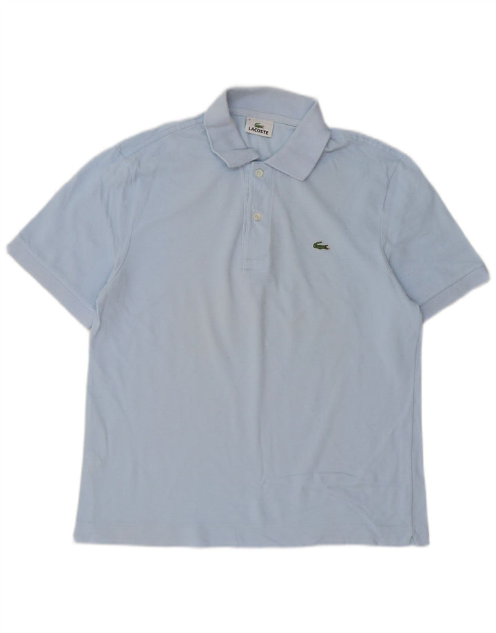 Tricou polo Lacoste pentru bărbați, mărimea 4, bumbac albastru mediu