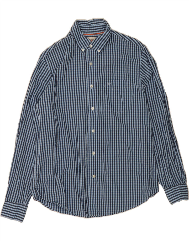 DOCKERS Mens Shirt Medium Blue Gingham Cotton Vintage Dockers and Second-Hand Dockers from Messina Hembry 