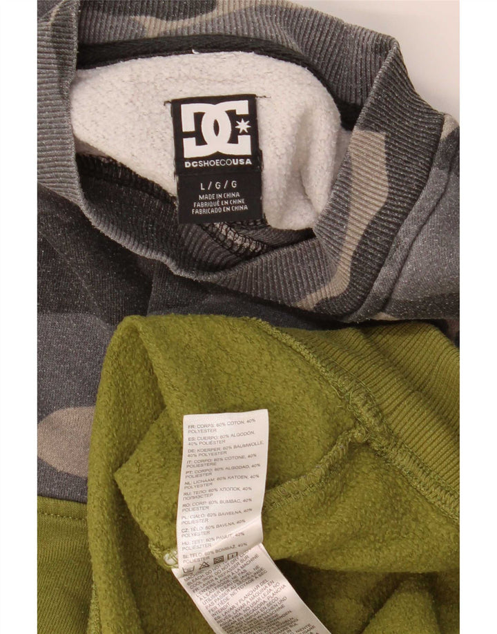 Hanorac grafic pentru bărbați DC Pulover mare, verde, camuflaj, bumbac