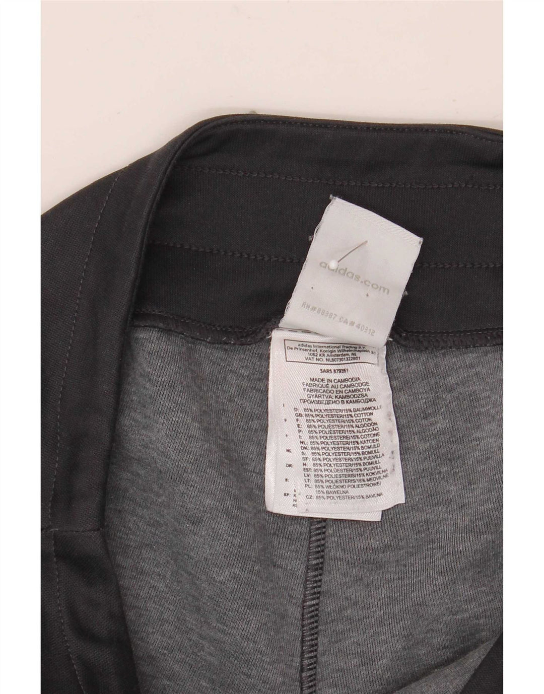 Pantaloni de trening cu grafic pentru femei Adidas UK 12 Poliester mediu negru