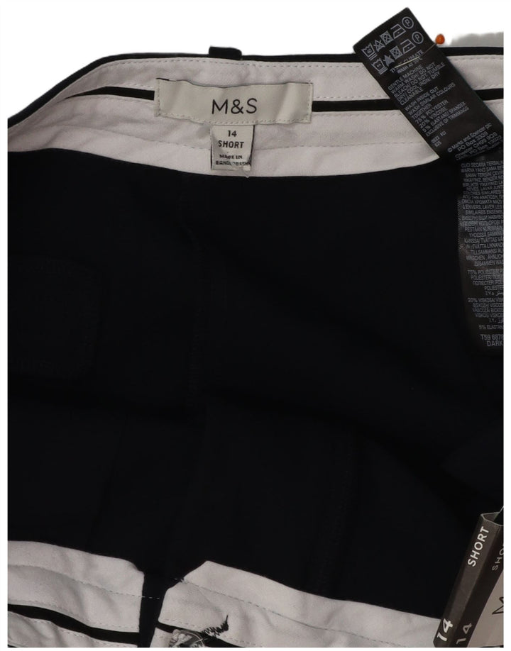 MARKS & SPENCER Pantaloni chino pentru femei UK 14 Large W34 L27 Bleumarin