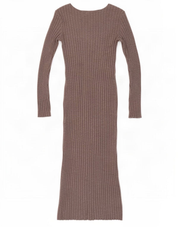 Rochie pulover cu mânecă lungă pentru femei Zara UK 14 mare, gri, viscoză