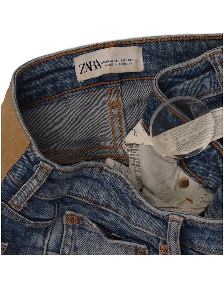 Blugi slim pentru femei Distressed Zara EU 40 Medium L30 L31 Bumbac albastru