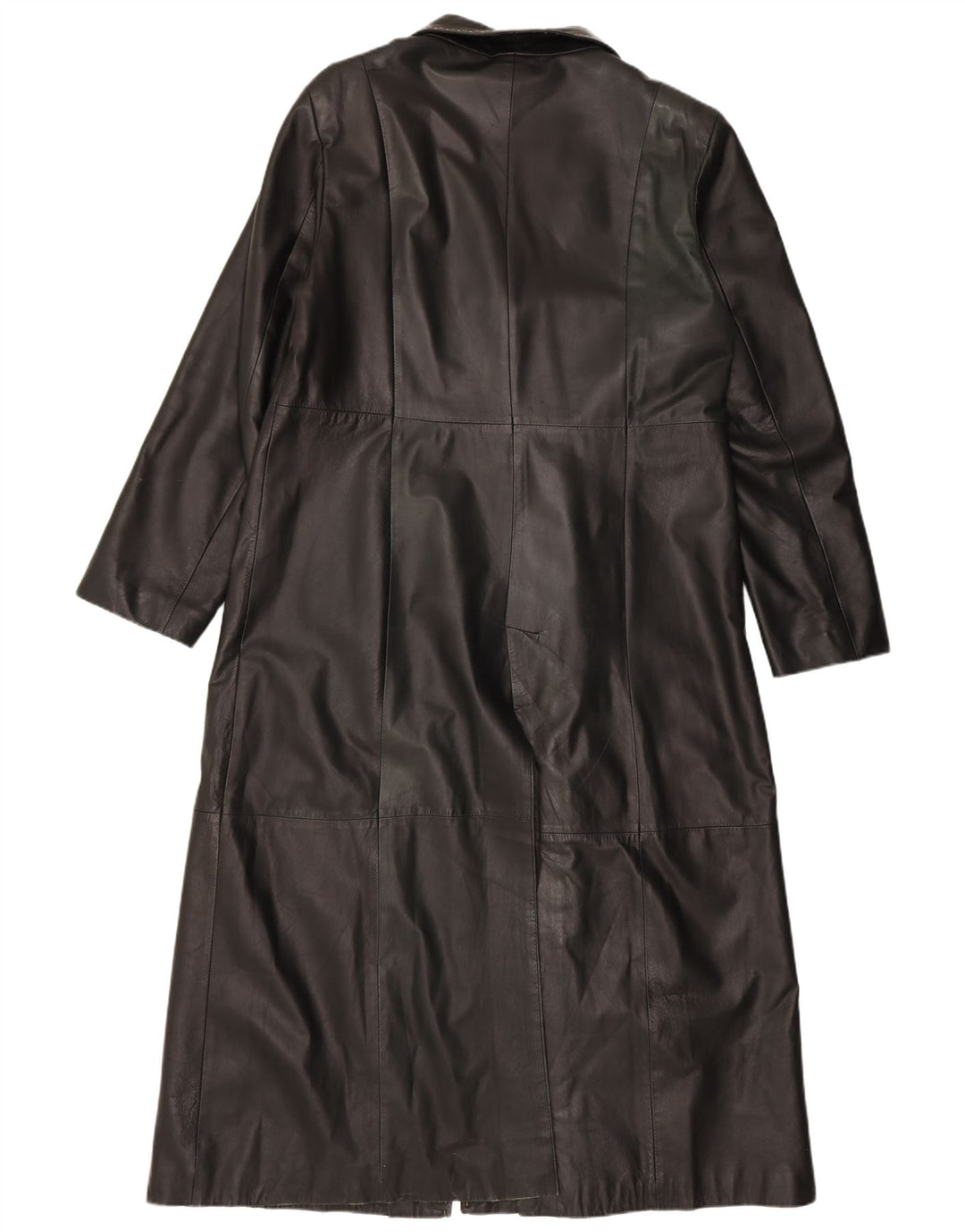 Palton din piele vintage pentru femei UK 18 XL din piele neagră