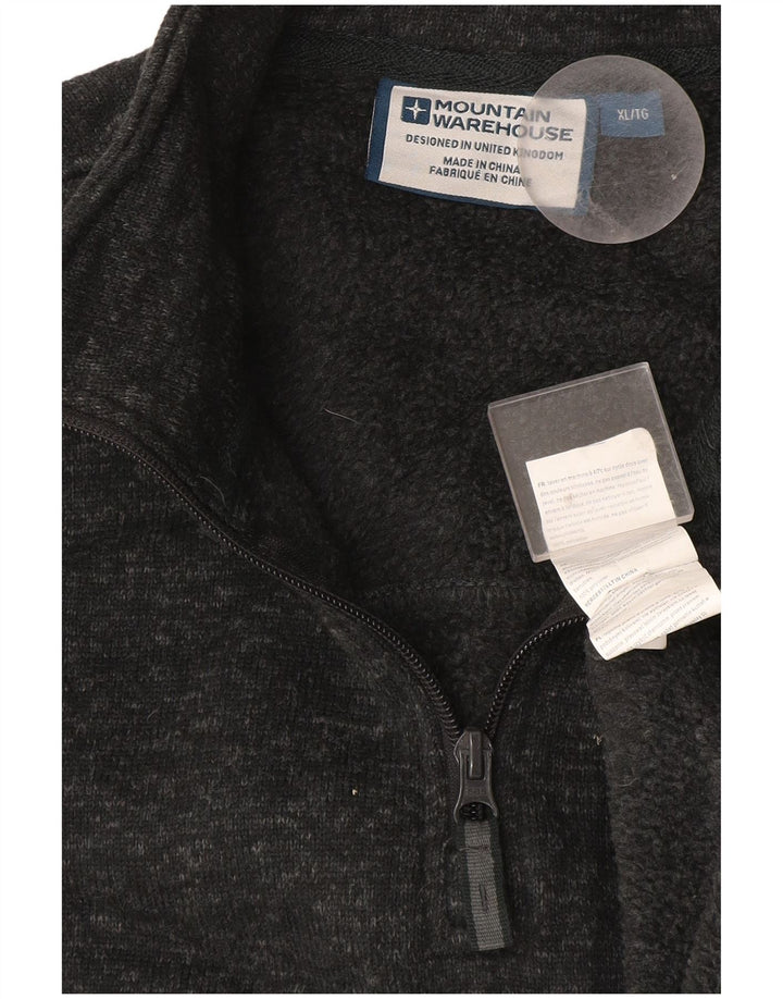Hanorac pentru bărbați Mountain Warehouse, cu fermoar, cu gât, XL, gri, pete