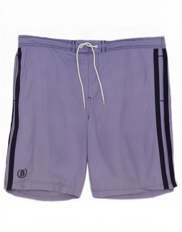 Pantaloni scurți de înot pentru bărbați Marks & Spencer, bumbac cu dungi mov 2XL