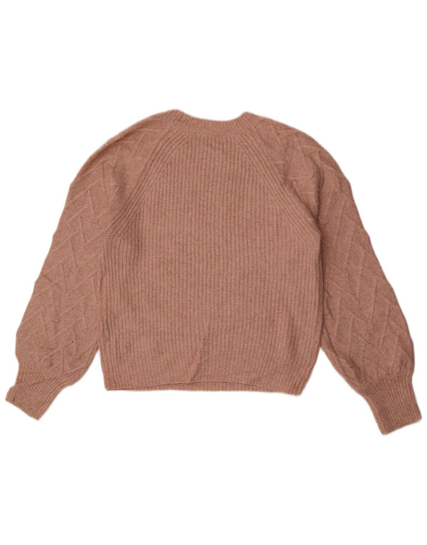 Pulover de damă Joules, supradimensionat, cu gât de barcă, UK 10, mic, roz, pete