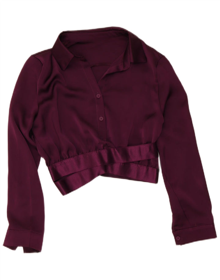Set fuste vintage pentru femei 2 nasturi XL W28 poliester violet