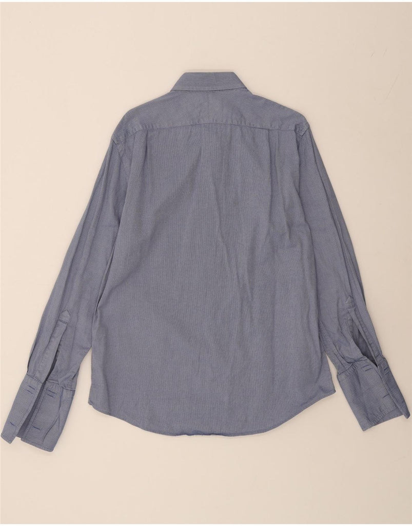 CHARLES TYRWHITT Mens Slim Fit Shirt Size 16 41 Large Blue Check Cotton Vintage Charles Tyrwhitt and Second-Hand Charles Tyrwhitt from Messina Hembry 