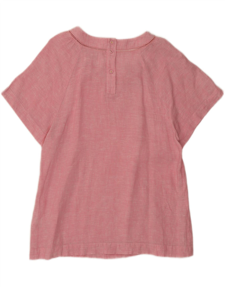 White Stuff Bluză Femei Top UK 10 Small Pink Flecked Linen