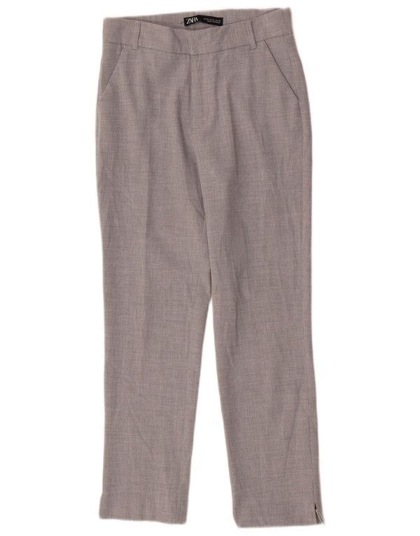 Pantaloni chino drepti pentru femei Zara XS W24 L26 gri