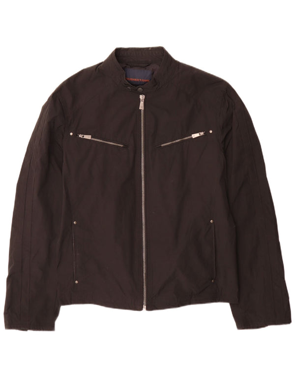 Jachetă pentru motociclist Trussardi pentru bărbați UK 36 Small Black