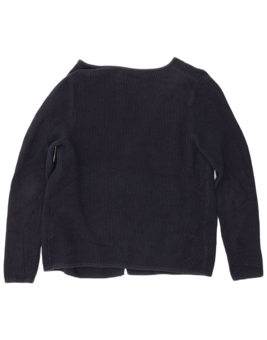 CREW CLOTHING Pulover cardigan deschis pentru femei UK 14 Medium bleumarin Bumbac