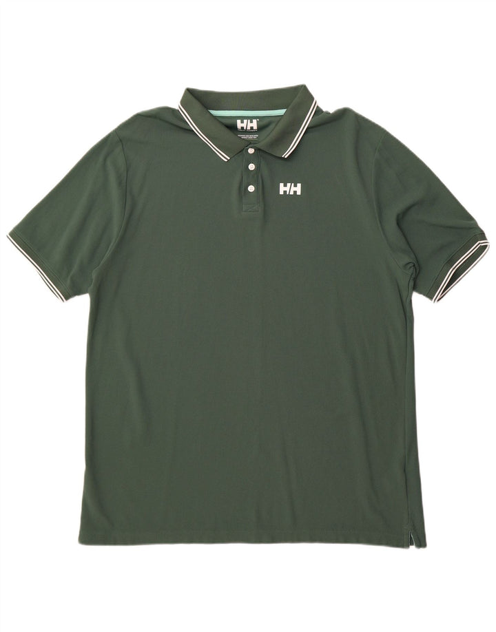 Helly Hansen Tricou polo obișnuit pentru bărbați 2XL, verde, poliamidă