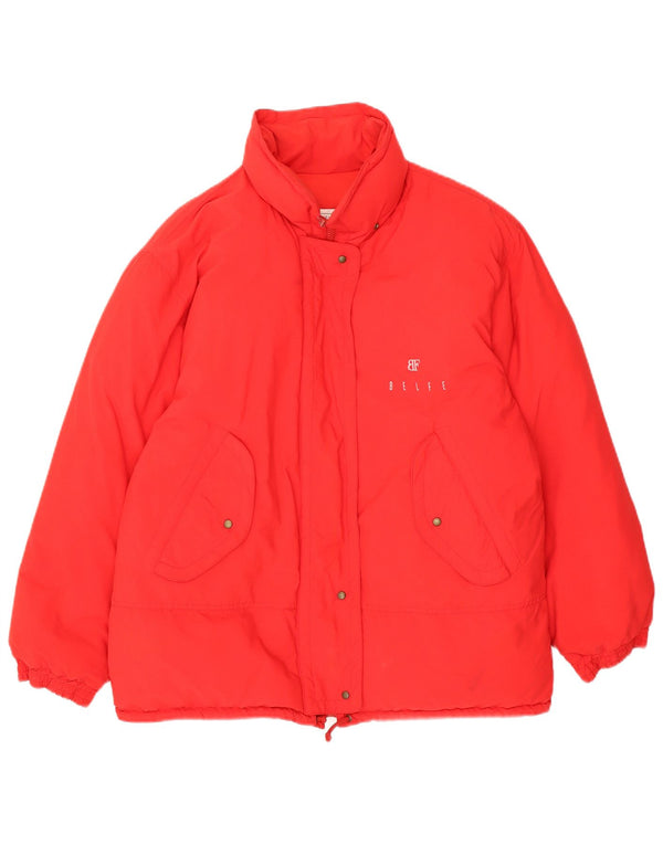 Jachetă căptușită supradimensionată Belfe & Femei UK 16 Large Red