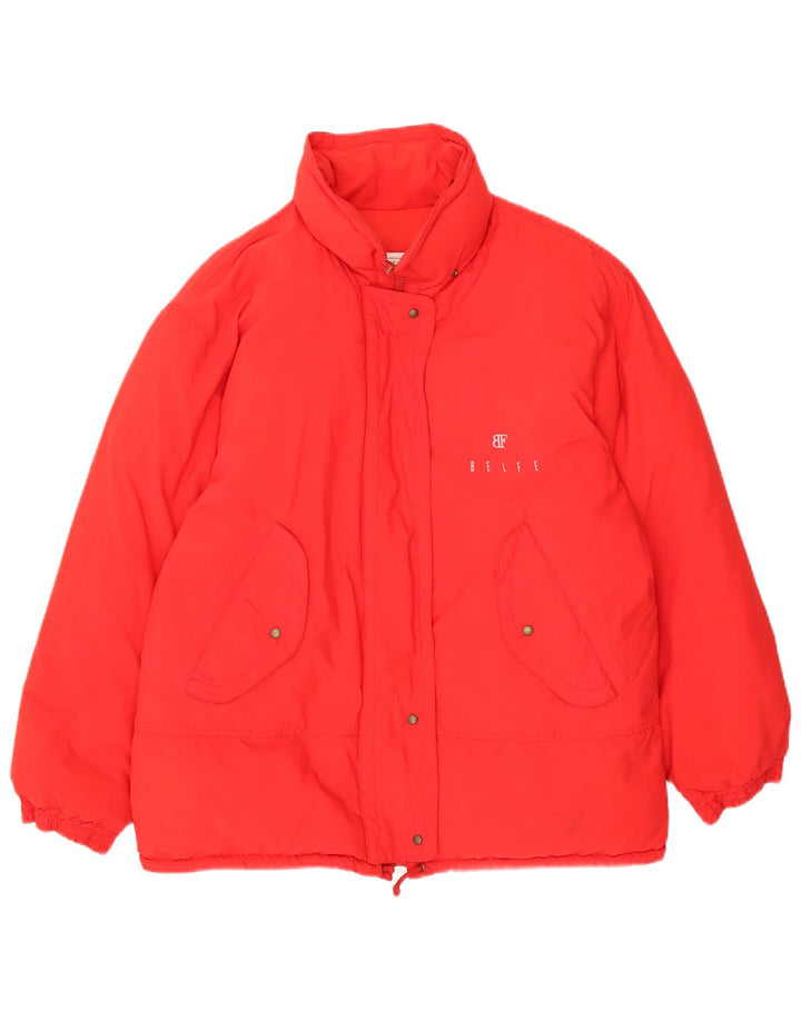 Jachetă căptușită supradimensionată Belfe & Femei UK 16 Large Red