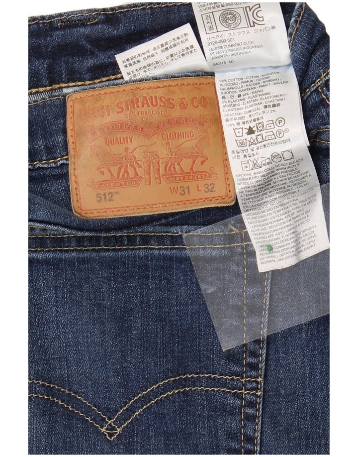 Blugi slim conici 512 pentru bărbați LEVI'S W31 L32 albastru
