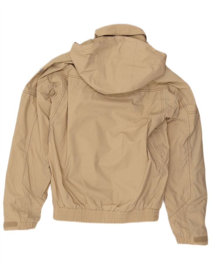 Jachetă bomber cu glugă grafică pentru bărbați Helly Hansen UK 36 Nailon mic, bej
