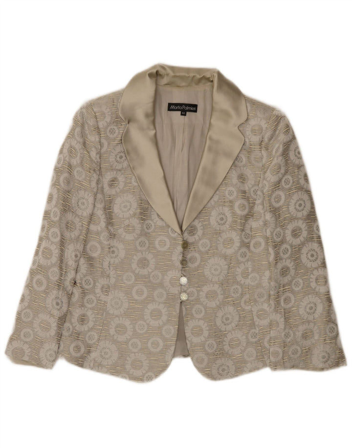 Jachetă Blazer Femei Marta Palmieri cu 4 nasturi IT 44 Medium Gri Floral